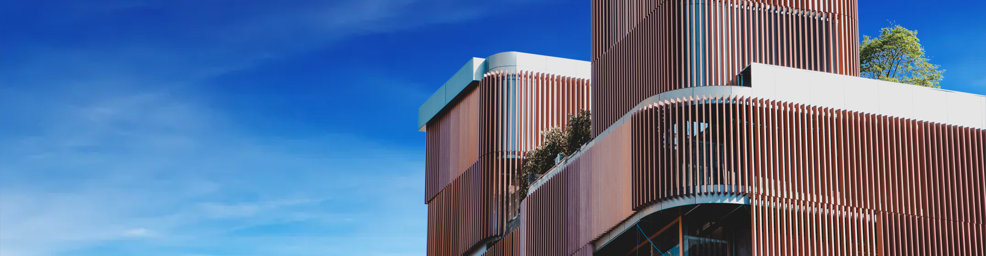 Alstone Louvers product banner showing modern architectural design