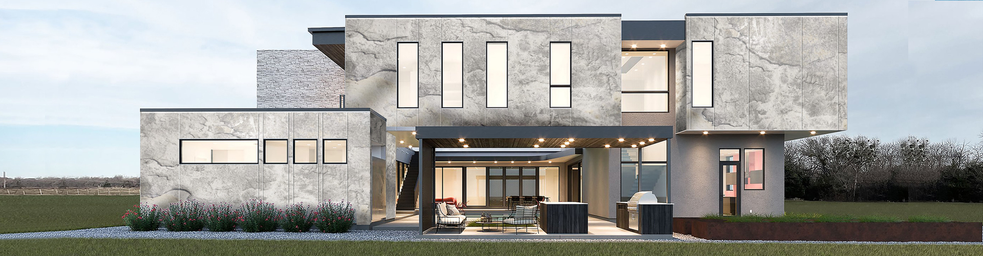 Alstone Louvers product banner showing modern architectural design