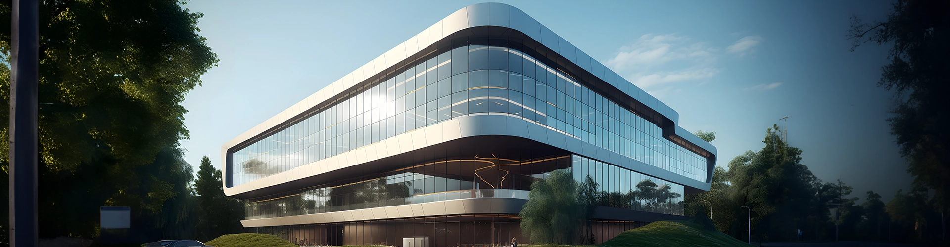 Alstone Louvers product banner showing modern architectural design